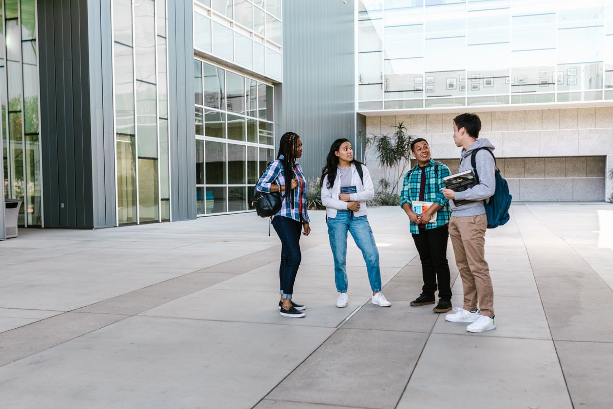 Students preparing for university